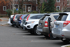 cars in parking lot