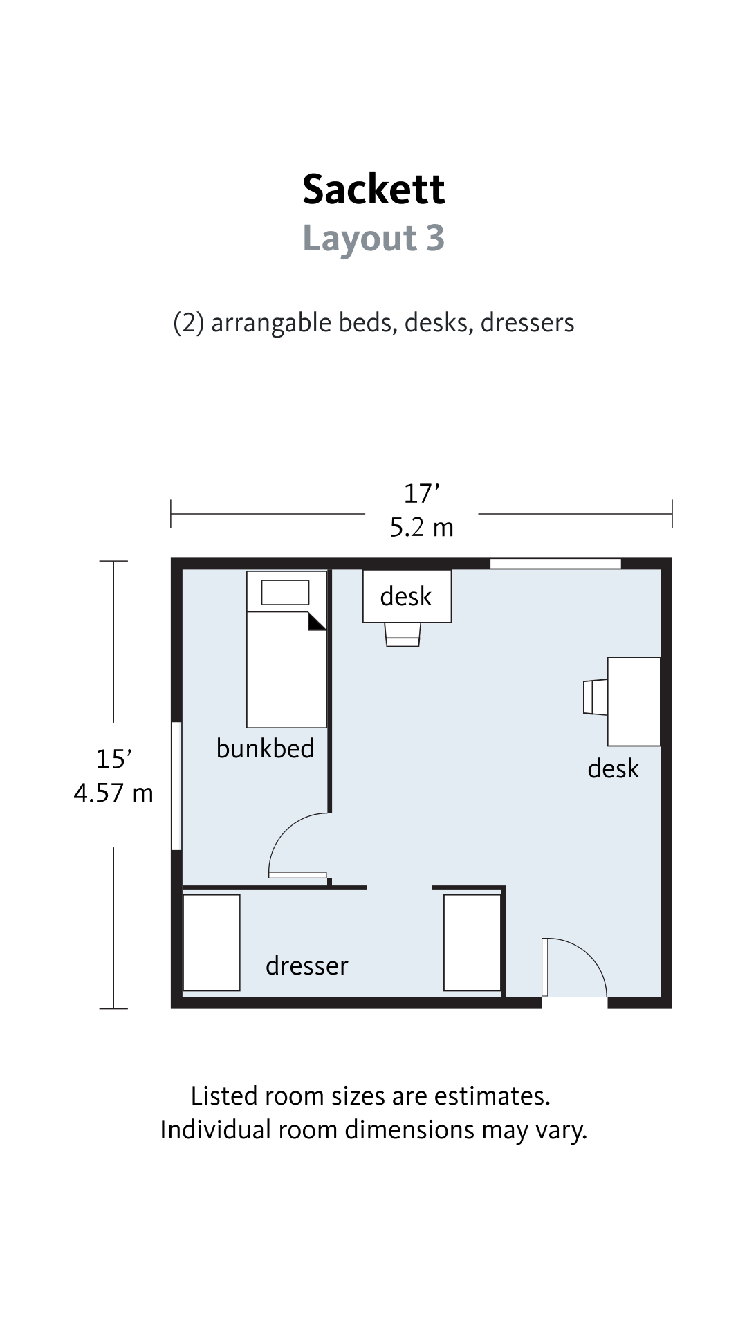 Floorplan 3 for Sacket Hall