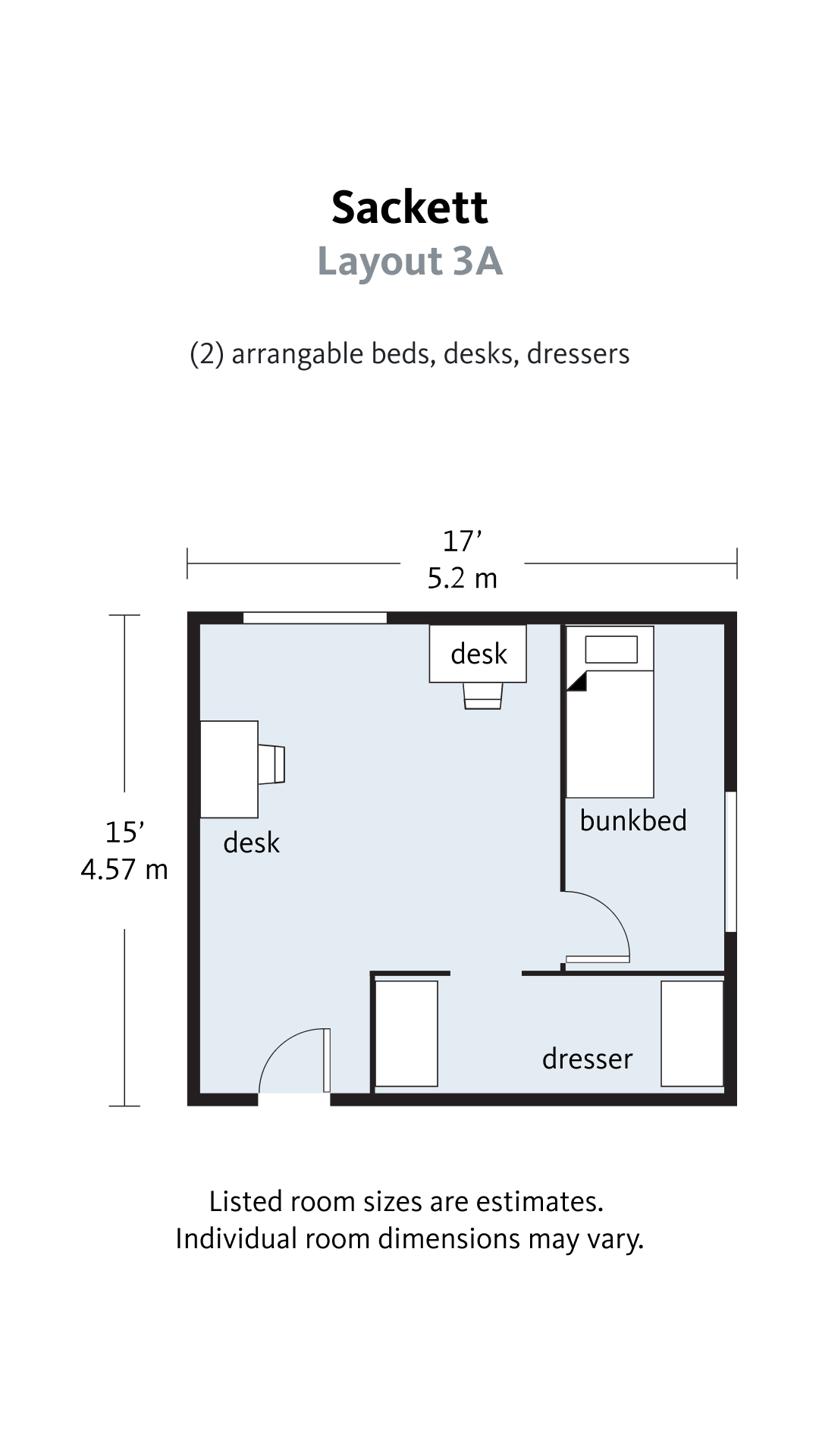 Floorplan 3a for Sacket hall
