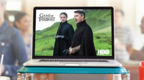 Television streaming on laptop computer